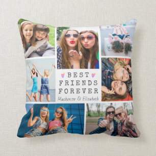 Modern BEST FRIENDS FOREVER Photo Collage White Kussen
