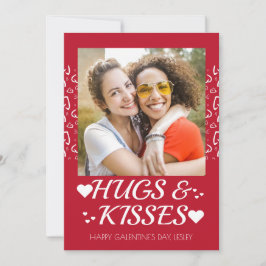 Modern Best Friends Galentine's day Bestie foto Feestdagenkaart