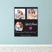 Modern Best Friends Photo Grid Keepsake Gift Plaqu Canvas Afdruk (Insitu (Houten vloer))