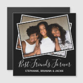 Modern Best Friends Photo Personalized Fun Black (Voorkant / Achterkant)