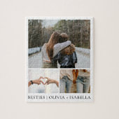 Modern Best Friends Simple Besties Photo Collage Legpuzzel (Verticaal)