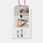 Modern Best Fur Mam Ever | Dog Photo Cadeaulabel (Voorkant)