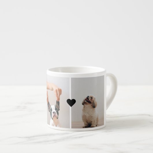 Modern Best Fur Mam Ever | Dog Photo Espresso Kop (Voorkant rechts)