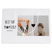 Modern Best Fur Mam Ever | Dog Photo Groot Cadeauzakje (Voorkant)