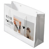 Modern Best Fur Mam Ever | Dog Photo Groot Cadeauzakje (Voorkant Gekanteld)