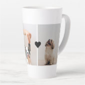 Modern Best Fur Mam Ever | Dog Photo Latte Mok (Rechterhoek)