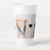 Modern Best Fur Mam Ever | Dog Photo Latte Mok (Voorkant)