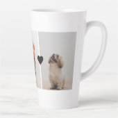 Modern Best Fur Mam Ever | Dog Photo Latte Mok (Rechts)