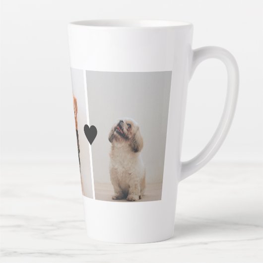 Modern Best Fur Mam Ever | Dog Photo Latte Mok (Rechts)