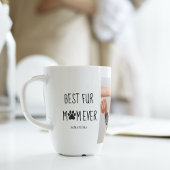 Modern Best Fur Mam Ever | Dog Photo Latte Mok