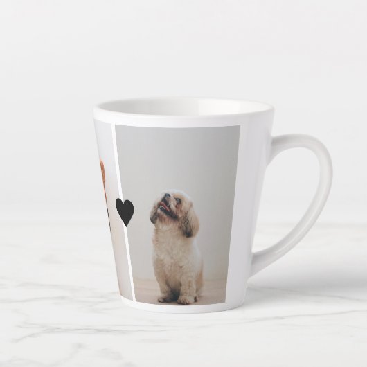 Modern Best Fur Mam Ever | Dog Photo Latte Mok (Rechts)