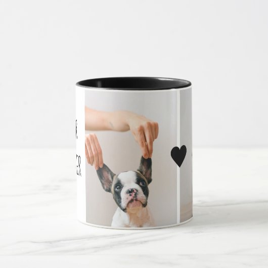 Modern Best Fur Mam Ever | Dog Photo Mok (Midden)