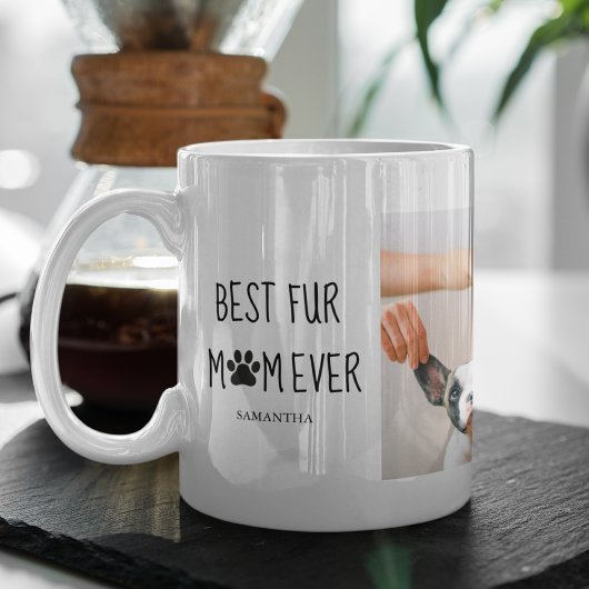Modern Best Fur Mam Ever | Dog Photo Mok