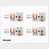 Modern Best Fur Mam Ever | Dog Photo Rechthoekige Sticker (Vel)
