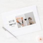 Modern Best Fur Mam Ever | Dog Photo Rechthoekige Sticker (Envelop)