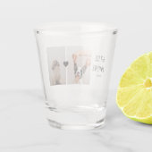 Modern Best Fur Mam Ever | Dog Photo Shot Glas (Achterkant)