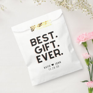 Modern BEST GIFT EVER Wedding Bedankzakje