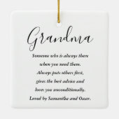 Modern Best Grandma Ever Beauty kerstcadeau Keramisch Ornament (Achterkant)