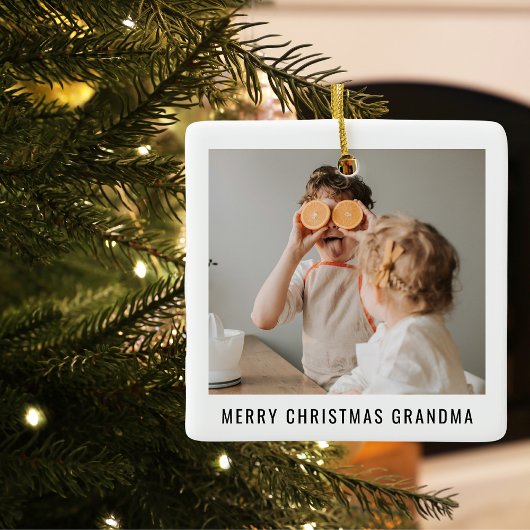 Modern Best Grandma Ever Beauty kerstcadeau Keramisch Ornament