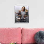 Modern Best Grandma Ever Photo Personalized Canvas Afdruk (Insitu (Woonkamer))