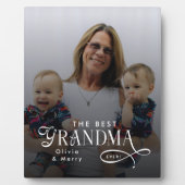 Modern Best Grandma Ever Photo Personalized Fotoplaat (Voorkant)