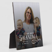 Modern Best Grandma Ever Photo Personalized Fotoplaat (Zijkant)