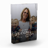 Modern Best Grandma Ever Photo Personalized Gifts Fotoblokken (Links)