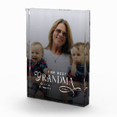 Modern Best Grandma Ever Photo Personalized Gifts Fotoblokken (Rechts)