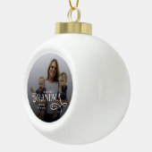 Modern Best Grandma Ever Photo Personalized Keramische Bal Ornament (Rechts)