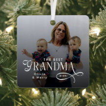 Modern Best Grandma Ever Photo Personalized