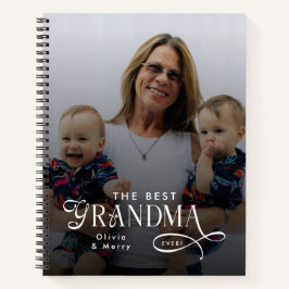 Modern Best Grandma Ever Photo Personalized Notitieboek