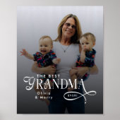 Modern Best Grandma Ever Photo Personalized Poster (Voorkant)