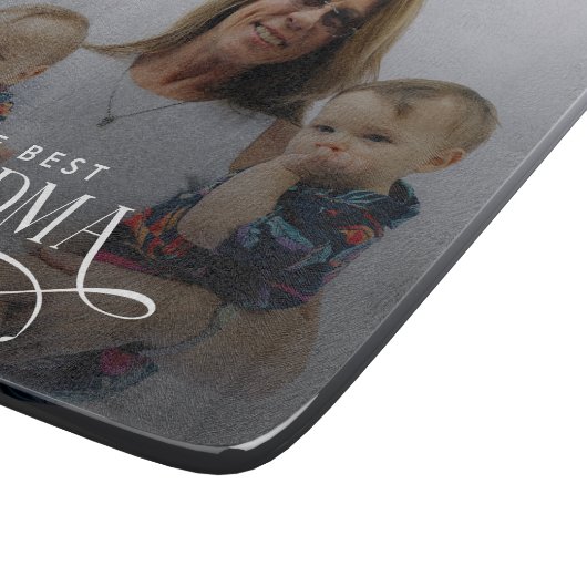 Modern Best Grandma Ever Photo Personalized Snijplank (Hoek)