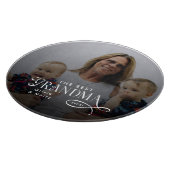 Modern Best Grandma Ever Photo Personalized Snijplank (Hoek)