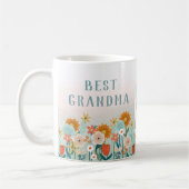 Modern Best Grandma Floral Photo Collage Koffiemok (Links)