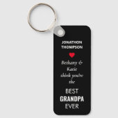 Modern Best Grandpa Ever Name Photo Sleutelhanger (Voorkant)