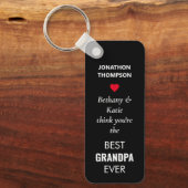 Modern Best Grandpa Ever Name Photo Sleutelhanger (Voorkant)