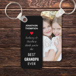 Modern Best Grandpa Ever Name Photo Sleutelhanger<br><div class="desc">Modern Best Grandpa Ever Name Heart Foto. Een praktisch cadeau dat opa eraan herinnert hoeveel zijn kleinkinderen geven.. Pas de tekst zonodig aan en vervang de steekproeffoto op de rug met uw.</div>