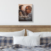 Modern Best GrandPa Ever Photo Personalized Canvas Afdruk (Insitu (Slaapkamer))