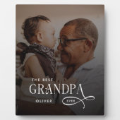 Modern Best GrandPa Ever Photo Personalized Fotoplaat (Voorkant)