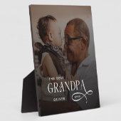 Modern Best GrandPa Ever Photo Personalized Fotoplaat (Zijkant)