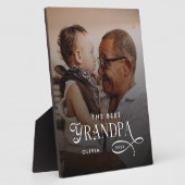 Modern Best GrandPa Ever Photo Personalized Fotoplaat (Zijkant)