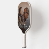 Modern Best GrandPa Ever Photo Personalized Pickleball Paddle (Links)