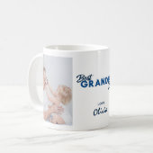 Modern Best Grandpa Ever Photo Vaderdag Koffiemok (Voorkant links)