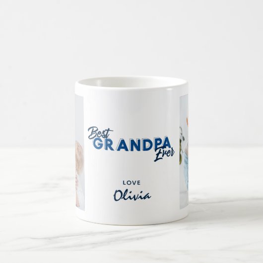 Modern Best Grandpa Ever Photo Vaderdag Koffiemok (Center)