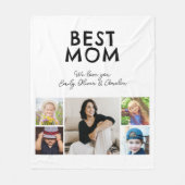 Modern Best Ma 4 Kinder Photo Collage Keepslag Fleece Deken (Voorkant)