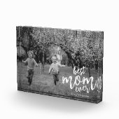 Modern Best Mam Ever Kinder Name Script Fotoblokken (Rechts)