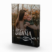 Modern Best Mama Ever Photo Mothers Day Gifts Fotoblokken (Rechts)
