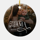  Modern Best Mama Ever Photo Mothers Day Gifts Keramisch Ornament (Achterkant)