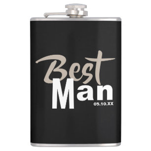Modern Best Man Flask Heupfles